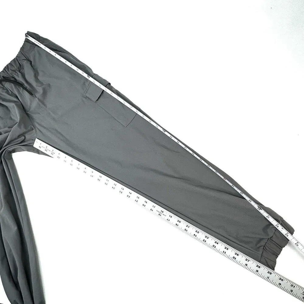 Zyia Active Gray Jogger Cargo Pants Drawstring Mens Size Medium